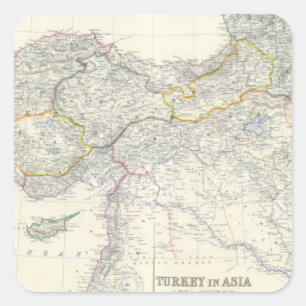 Turkey in Asia, Transcaucasia Square Sticker