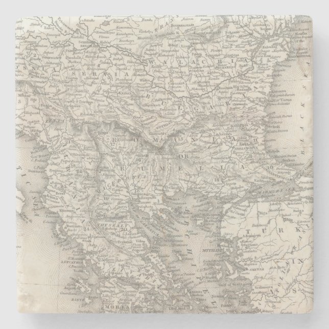 Turkey in Europe 6 Stone Coaster (Front)