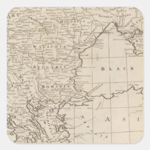 Turkey, in Europe and Hungary Square Sticker