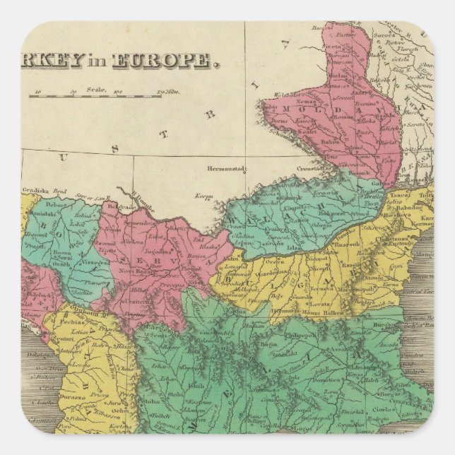 Turkey in Europe Square Sticker (Front)