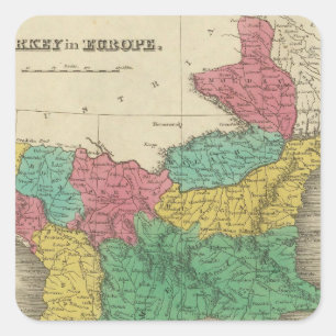 Turkey in Europe Square Sticker