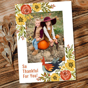 Turkey in the Garden Thanksgiving Invitation