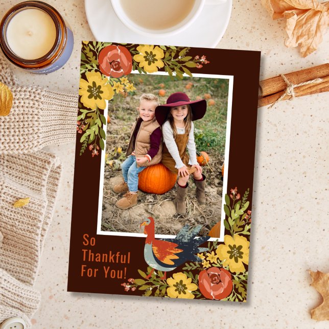 Turkey in the Garden Thanksgiving Invitation (Creator Uploaded)
