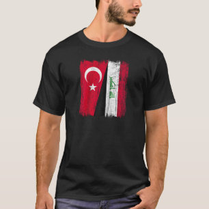 Turkey Iraq Half Flag Turkish Iraqi Jersey Raglan T-Shirt