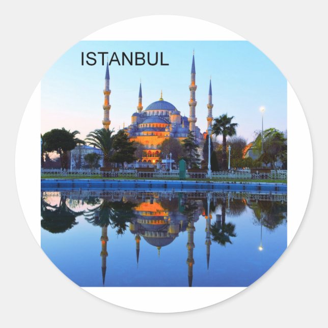 Turkey Istanbul Blue Mosque (St.K) Classic Round Sticker (Front)