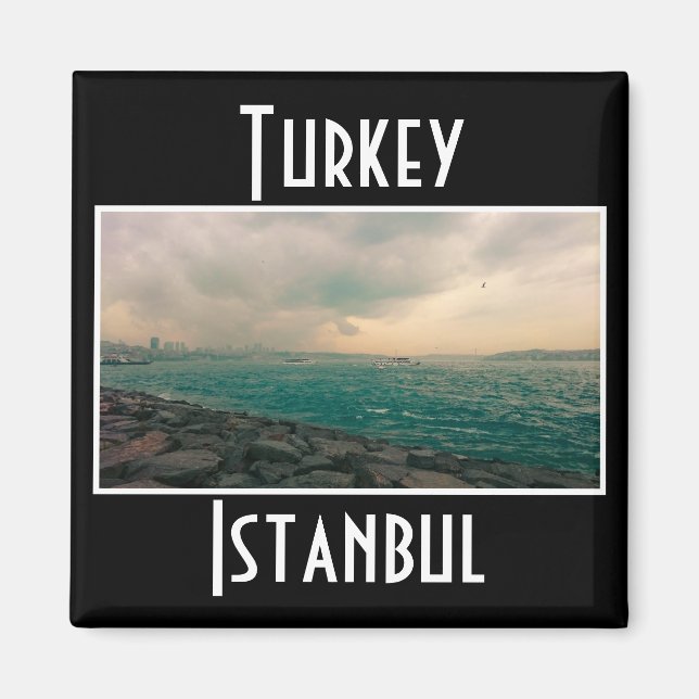 Turkey Istanbul Cityscape Bosphorus View Magnet (Front)