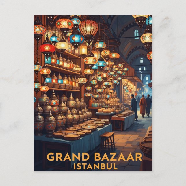 Turkey Istanbul Grand Bazaar Postcard (Front)