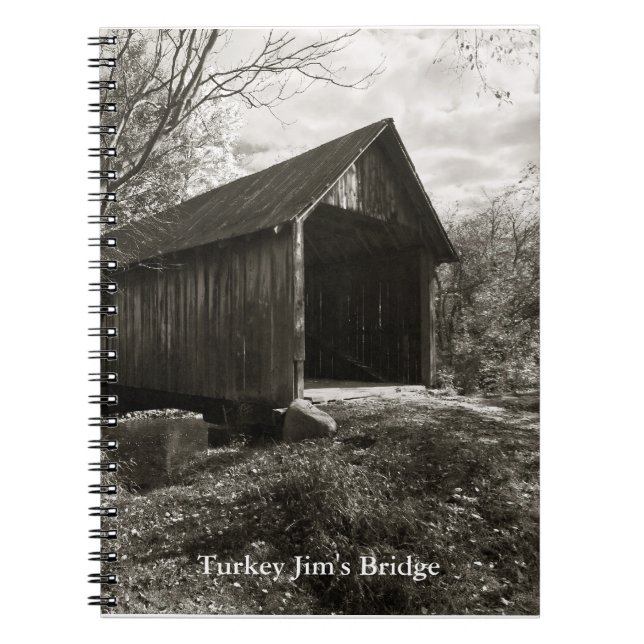 Turkey Jim;s Covered Bridge Spiral Notebook (Front)