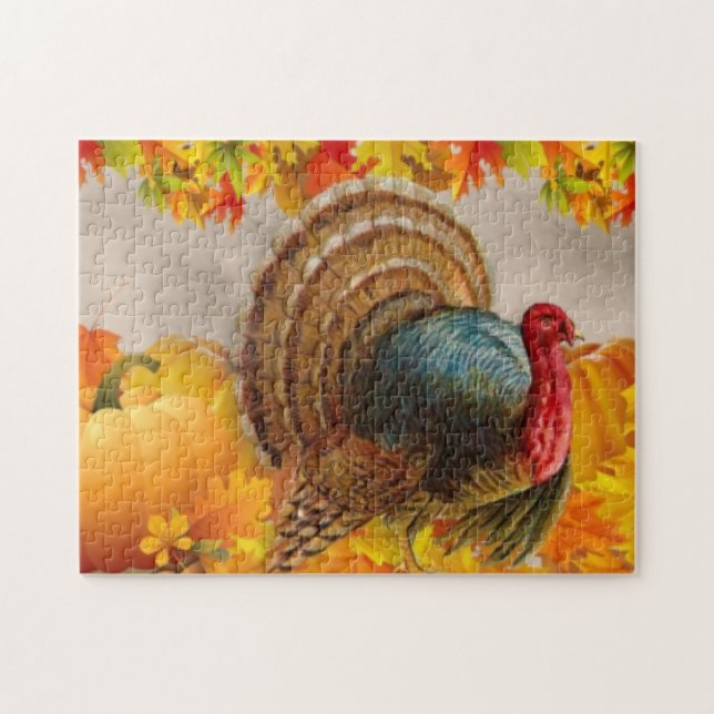 Turkey leaves pumpkins jigsaw puzzle (Horizontal)
