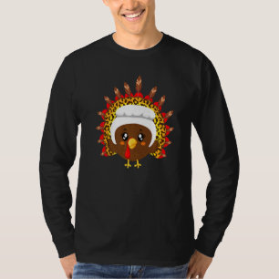 Turkey Leopard Pilgrim Matching Girl Kids Women Th T-Shirt
