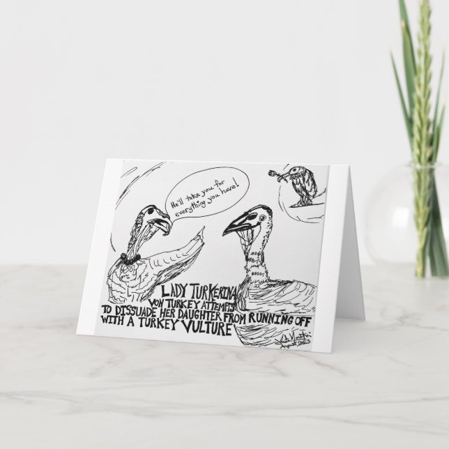 Turkey Loves Turkey Vulture Card (Front)