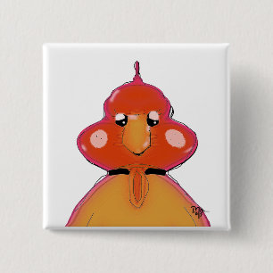 turkey lurkey 15 cm square badge