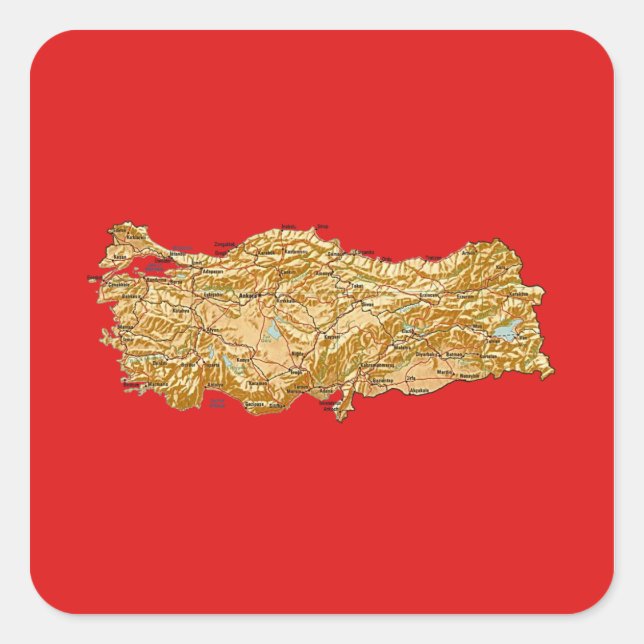 Turkey Map Sticker (Front)