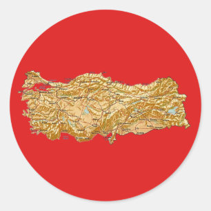 Turkey Map Sticker