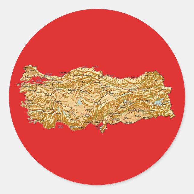 Turkey Map Sticker (Front)
