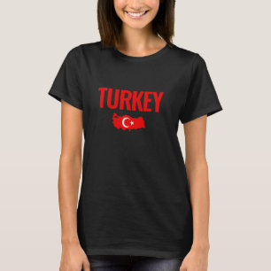 Turkey Map Turkish Flag Turk T-Shirt
