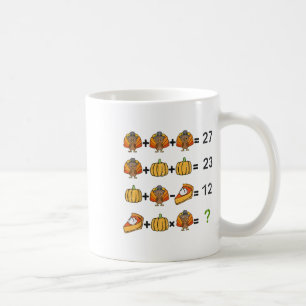 Turkey Math Teacher Thanksgiving 67 Order Operatio Coffee Mug