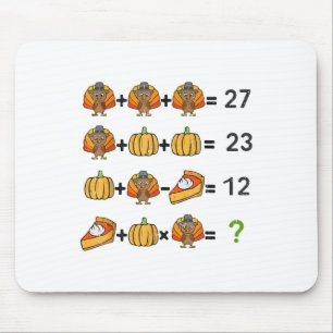 Turkey Math Teacher Thanksgiving 67 Order Operatio Mouse Mat