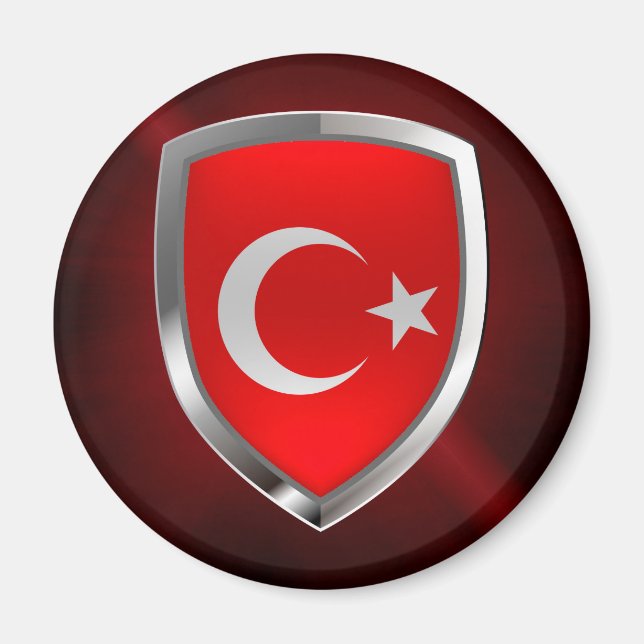 Turkey  Metallic Emblem Magnet (Front)