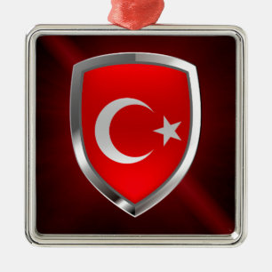 Turkey Metallic Emblem Metal Tree Decoration
