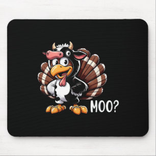 Turkey Moo Cow Costume Funny Thanksgiving _1 Mouse Mat