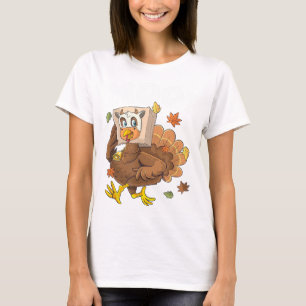 Turkey Moo Funny Thanksgiving Cute Turkey Fake Cow T-Shirt