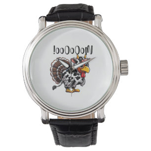 Turkey Moo Funny Thanksgiving Fake Cow Moo Watch