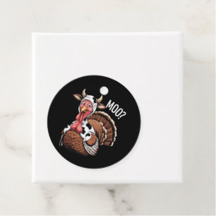 Turkey Moo Funny Thanksgiving Favour Tags