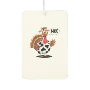Turkey Moo Thanksgiving Funny Turkey Cow Moo Famil Car Air Freshener
