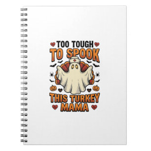 Turkey Mum Halloween Shirt with Vintage Nurse Ghos Notebook