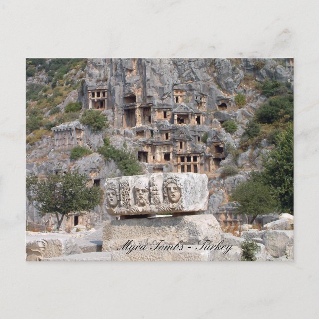 Turkey, Myra Rock Tombs, Ancient Ruins Postcard (Front)