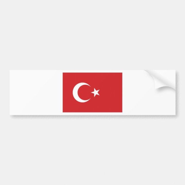 Turkey National Flag Bumper Sticker (Front)