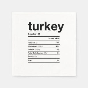Turkey Nutritional Information Napkin