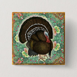 Turkey On the Greens 15 Cm Square Badge