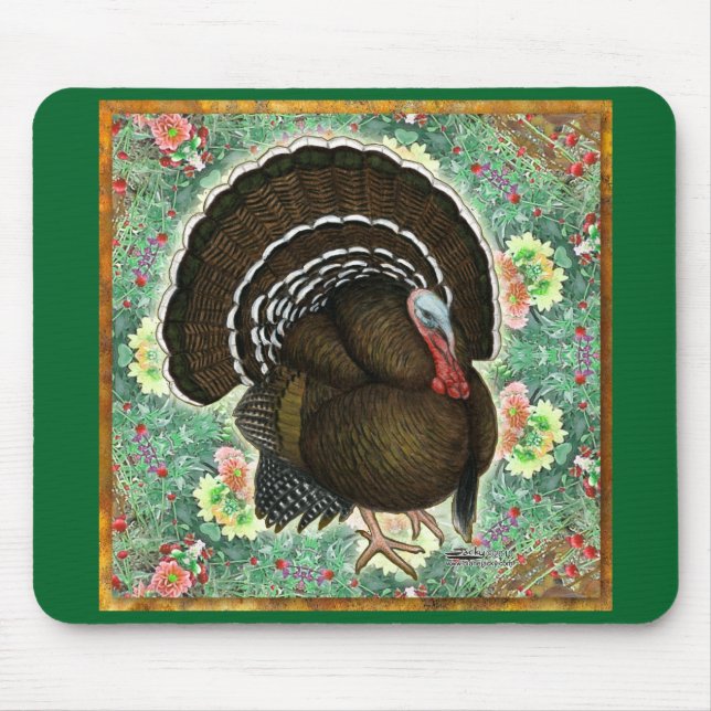 Turkey On the Greens Mouse Mat (Front)