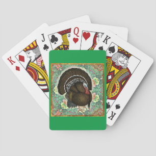 Turkey On the Greens Playing Cards