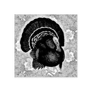 Turkey On the Greens Rubber Stamp