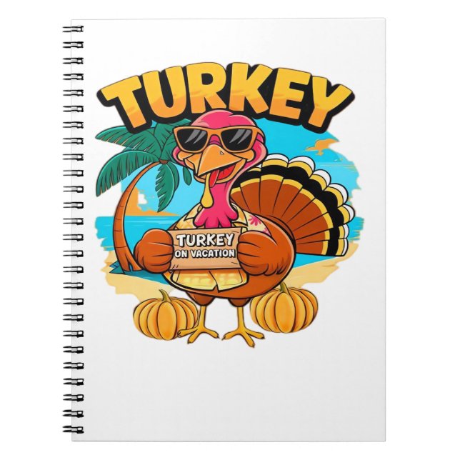 Turkey on Vacation in Jamaica Classic T-Shirt.png Notebook (Front)