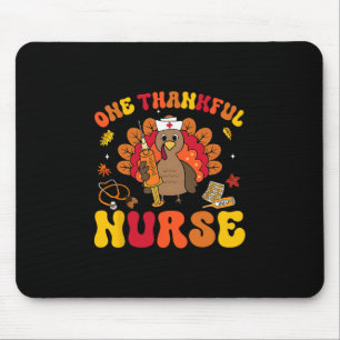 Turkey One Thankful Nurse Funny Fall Autumn Thanks Mouse Mat