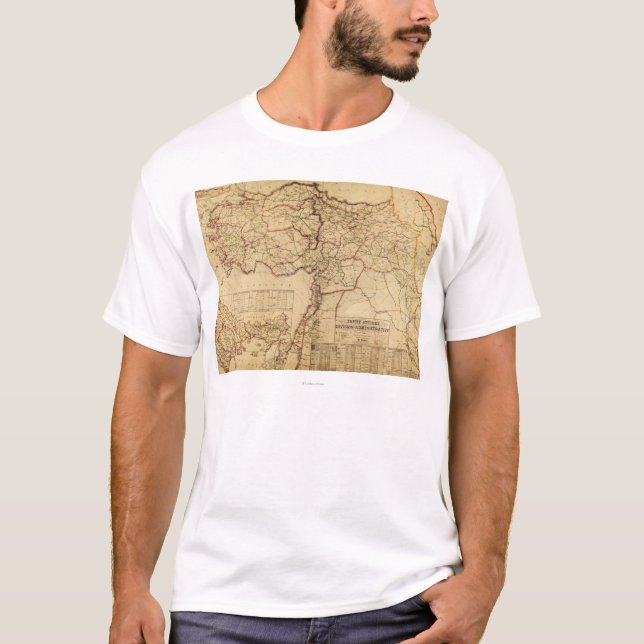 Turkey, Ottoman EmpirePanoramic MapTurkey T-Shirt (Front)
