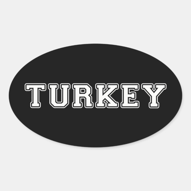 Turkey Oval Sticker (Front)
