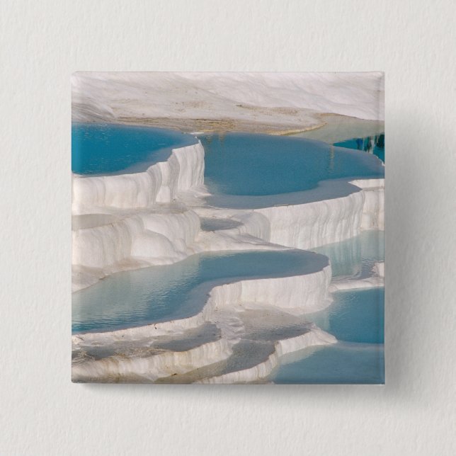 Turkey, Pamukkale Cotton Castle). 15 Cm Square Badge (Front)