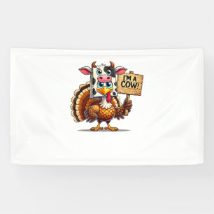 Turkey Paper Bag Moo I'm a Cow Thanksgiving Family Banner
