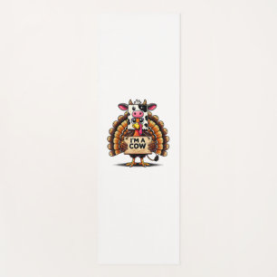 Turkey Paper Bag Moo I'm a Cow Thanksgiving Family Yoga Mat
