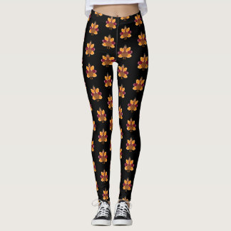 Turkey Pilgrim and Football Thanksgiving Day Leggings