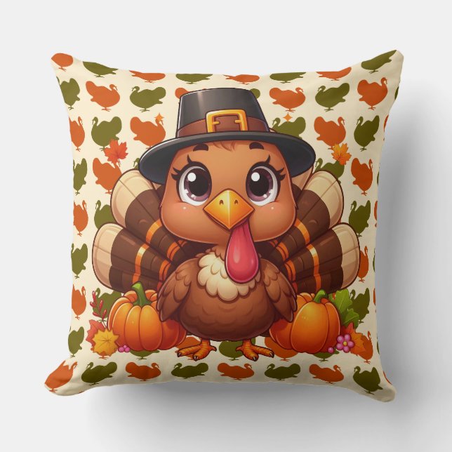 Turkey Pilgrim  Cushion (Front)