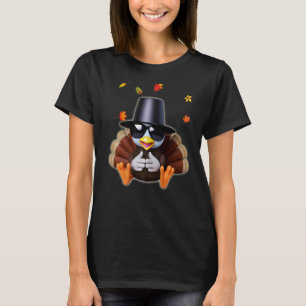 Turkey Pilgrim Hat Sunglasses Foliage Confidence H T-Shirt