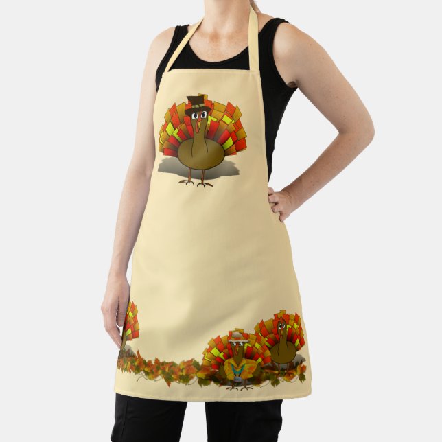  Turkey Pilgrim Thanksgiving  Apron (Insitu)