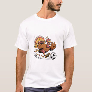 Turkey Playing Soccer Thanksgiving Sport lover T-Shirt