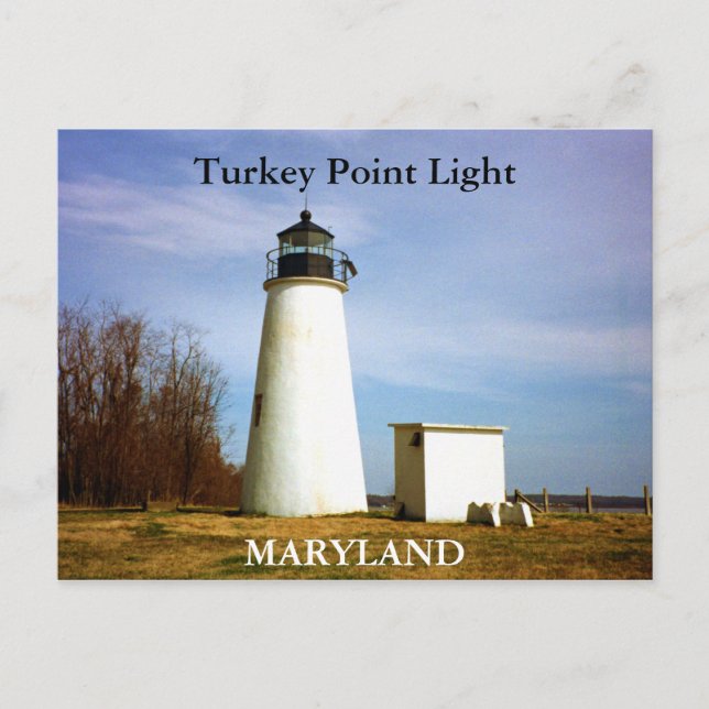 Turkey Point Light, Maryland Postcard (Front)
